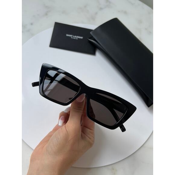 NEW Saint Laurent SL276 Mica Sunglasses in Black - Picture 3 of 10